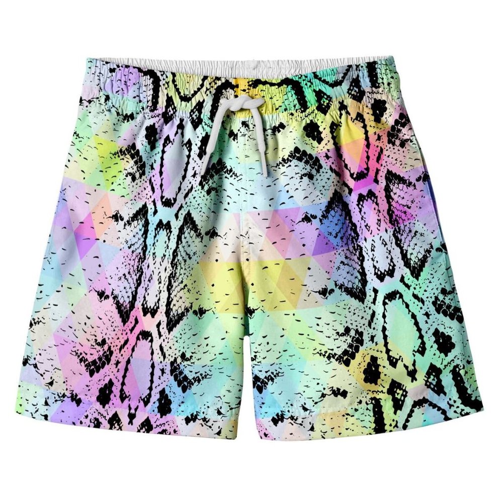 Stella Cove NWT Boys Pastel Tie Dye Snakeskin Drawstring Waist Swim Trunks 14Y